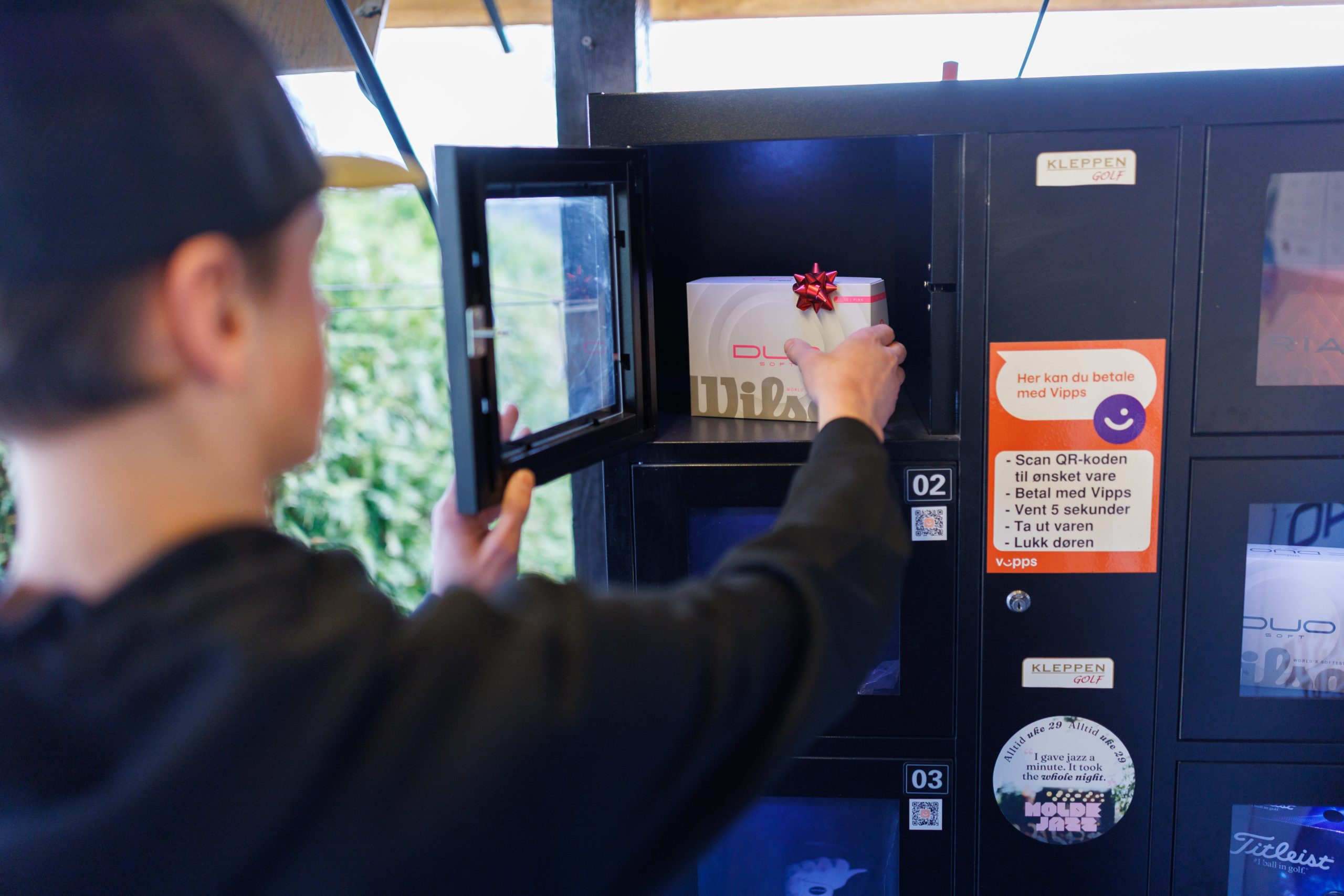 Smartkiosk i golfklubb